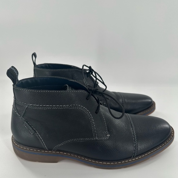 Nunn Bush Pasadena Mens Black Leather Cap Boot Size 10 M - Picture 6 of 9